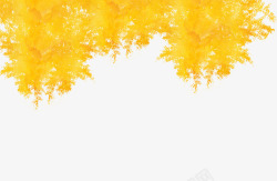 黄色树叶背景素材