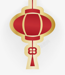 红色灯笼中国风矢量图素材