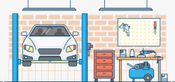 服务汽车机械车库修理素材