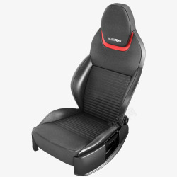 红色条边黑色简单皮质汽车座椅素材