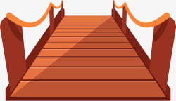 吊桥旅游度假木板吊桥矢量图高清图片