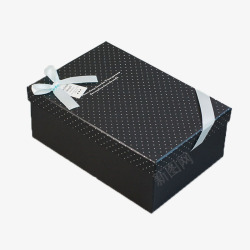 黑色斑点立体礼盒盒子素材
