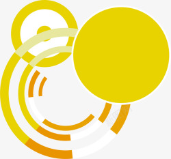 黄色圆圈标志素材