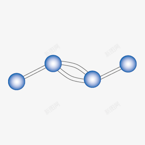 四分子7球棍模型png免抠素材_88icon https://88icon.com 化学 四分子7球棍模型 手绘 模型 蓝色 高分子