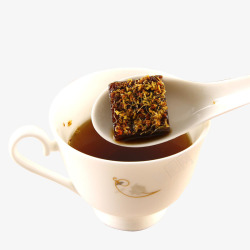 桂花乌龙茶茶包茶块素材