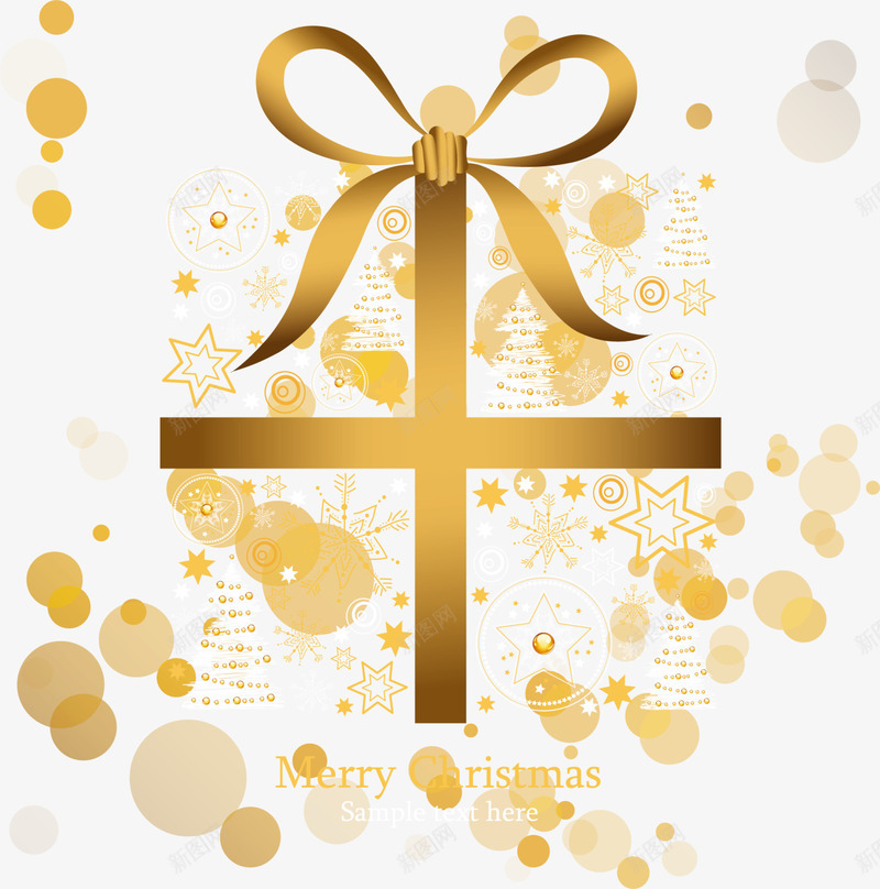圣诞节创意圣诞礼物png免抠素材_88icon https://88icon.com 创意礼盒 圣诞礼物 圣诞节 金色光晕 金色礼盒 金色蝴蝶结