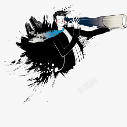 水墨印记人物素材