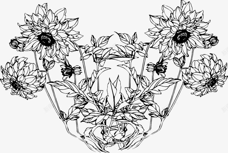 手绘线稿荷花儿大图png免抠素材_88icon https://88icon.com 简笔画 简笔画素材 简笔画荷花 简笔莲花 荷花手绘 荷花简笔 莲花画稿图片素材 莲花简笔 莲花线稿手绘