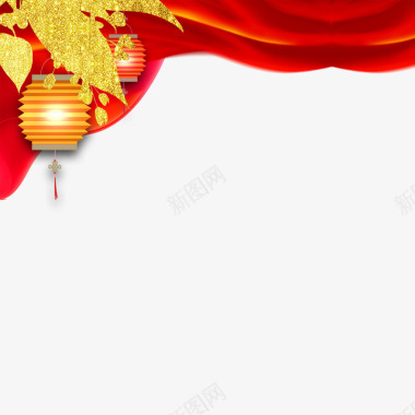 节日红色喜庆灯笼背景图标图标
