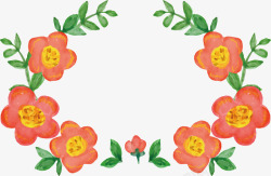 小红花标题框素材