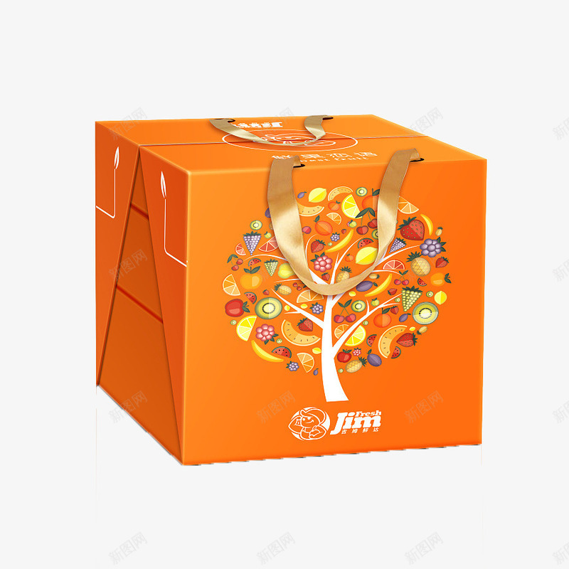 水果礼盒png免抠素材_88icon https://88icon.com 橙色 水果 礼盒 高端