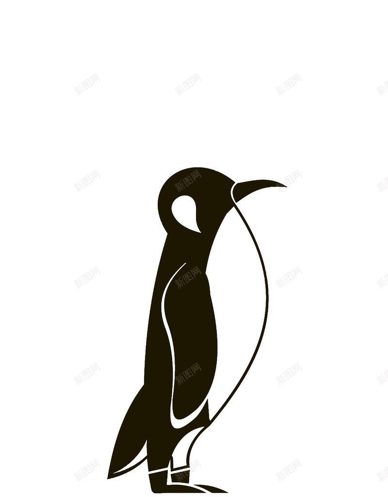 卡通黑白企鹅元素psd免抠素材_88icon https://88icon.com 儿童画 卡通图 卡通黑白企鹅元素 画芯 黑白画