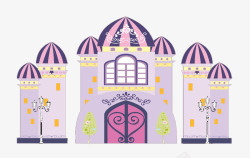 童话公主风光束粉色城堡高清图片