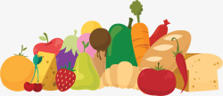 果蔬市场新鲜健康营养果蔬矢量图高清图片