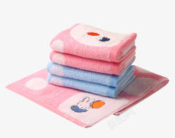 蓝色洗车毛巾童趣可爱面巾高清图片