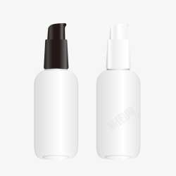 白色皮肤护理塑料瓶子素材