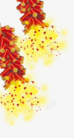 红色中国风新年喜庆狂欢鞭炮素材