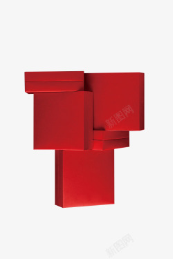 红色堆一起的礼盒素材