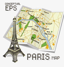 法国巴黎风景法国巴黎铁塔地图高清图片