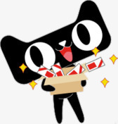 黑色惊喜天猫礼盒png免抠素材_88icon https://88icon.com 惊喜 礼盒 黑色