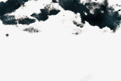 黑色水墨天空素材