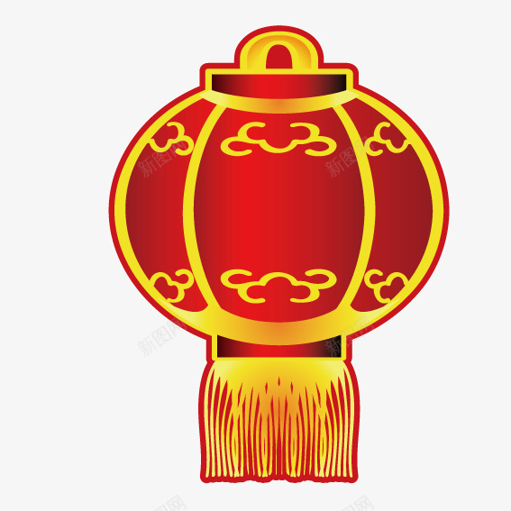 新年灯笼矢量图ai免抠素材_88icon https://88icon.com 中国 新年 灯笼 矢量图