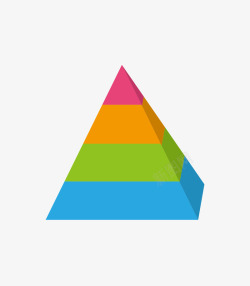 扁平分类标题多色金字塔矢量图素材
