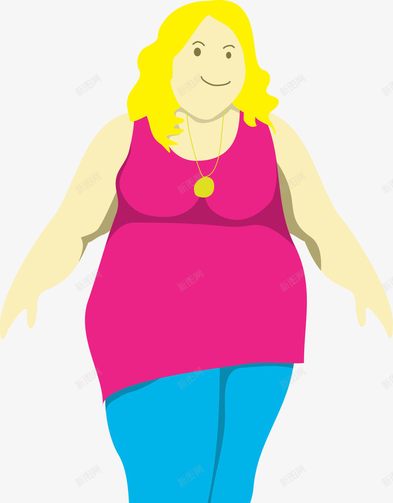 微笑可爱金发女胖子png免抠素材_88icon https://88icon.com 世界肥胖日 体重 健康 女胖子 微笑女生 胖子 金发女孩