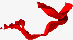 活动红色丝绸飘带素材
