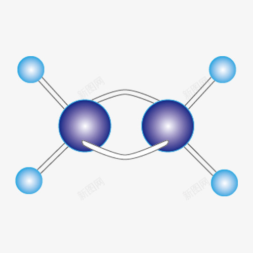 乙烯分子结构式png免抠素材_88icon https://88icon.com 乙烯 手绘 模型 蓝色 高分子
