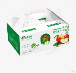 拎盒苹果礼盒高清图片