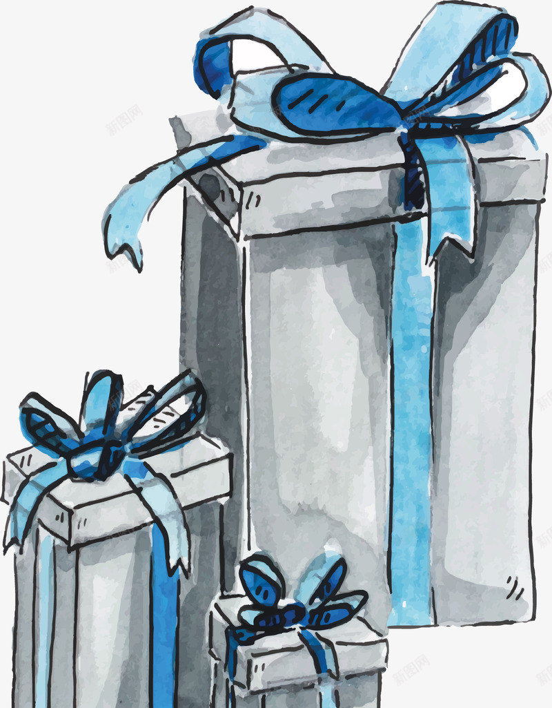 手绘灰色礼盒png免抠素材_88icon https://88icon.com 促销大礼包 包装盒 圣诞礼盒 广告设计 礼包 礼品盒 礼物 礼盒 节日礼盒 设计