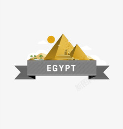 国家旅游图标埃及国家旅游地标LOGO矢量图图标高清图片