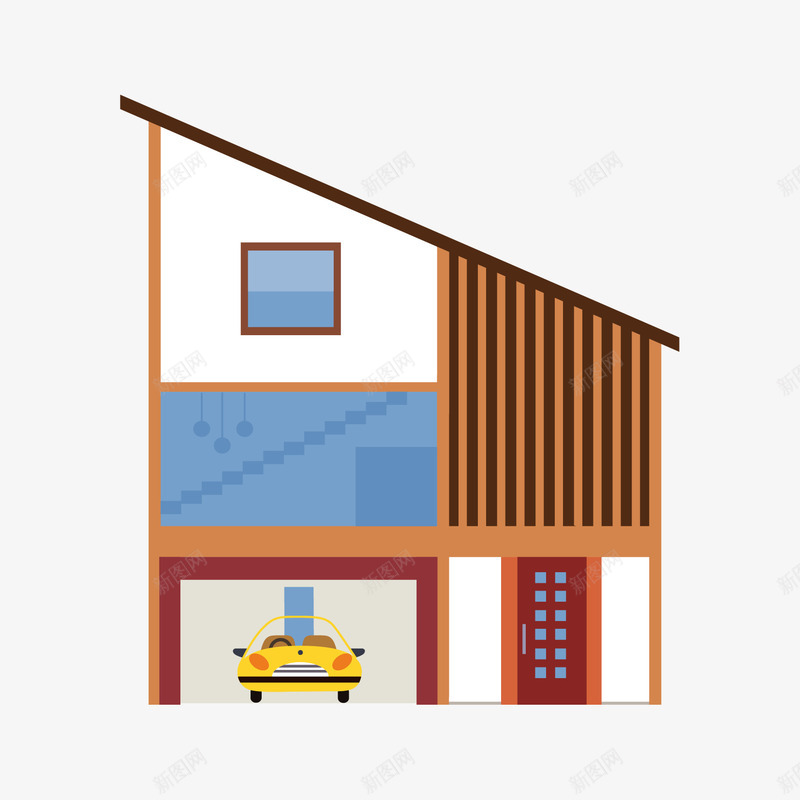 建筑矢量图ai免抠素材_88icon https://88icon.com 别墅 建筑家居 建筑模型 建筑设计 房子 手绘建筑 楼房 环境设计 矢量图