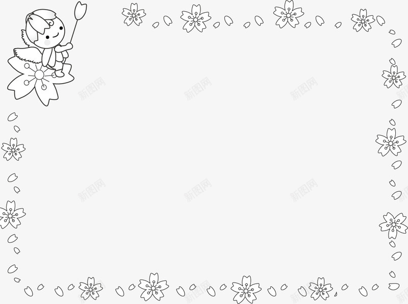 黑白花纹边框png免抠素材_88icon https://88icon.com 花纹 边框 黑白