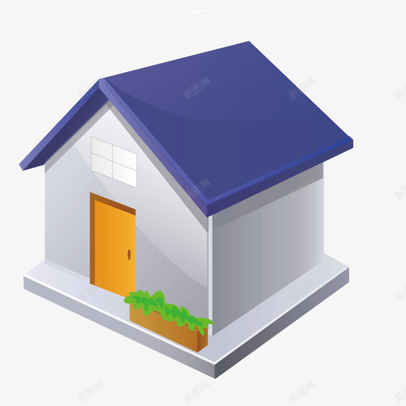 立体小房子模型png免抠素材_88icon https://88icon.com 小房子 模型 立体
