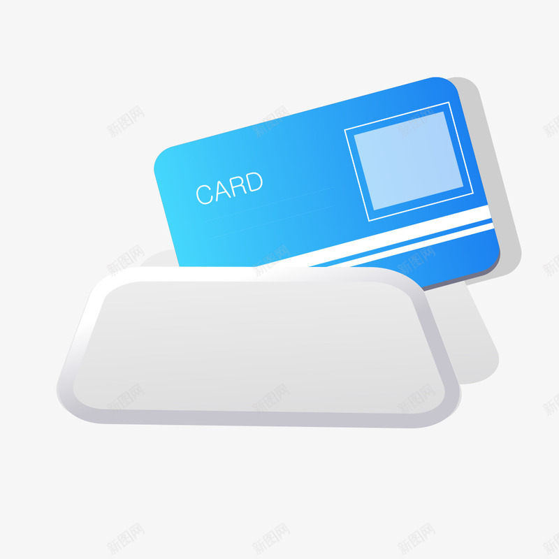 蓝色银行卡片模型png免抠素材_88icon https://88icon.com 卡片 卡片模型 蓝色银行卡 银行卡