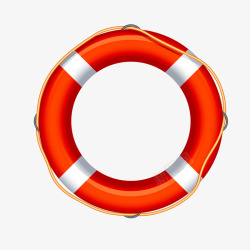 红色圆圈救生圈素材