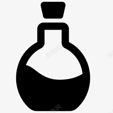 地中海橄榄油的瓶子图标图标