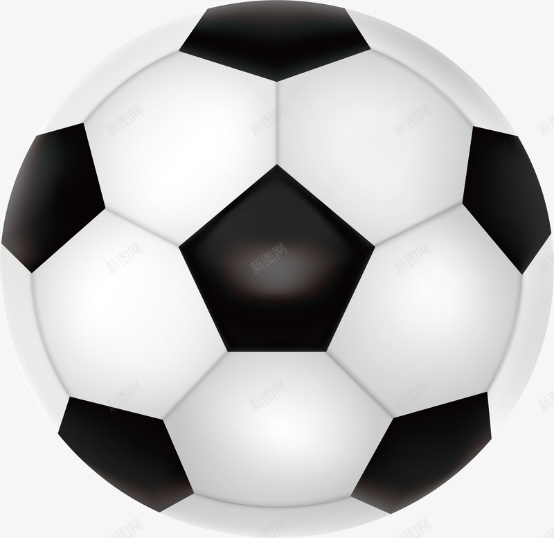 黑白色花纹足球模型png免抠素材_88icon https://88icon.com 多边形 矢量png 足球 足球模型 黑白色