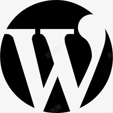 WordPress的标志的一封信在一个圆圈图标图标