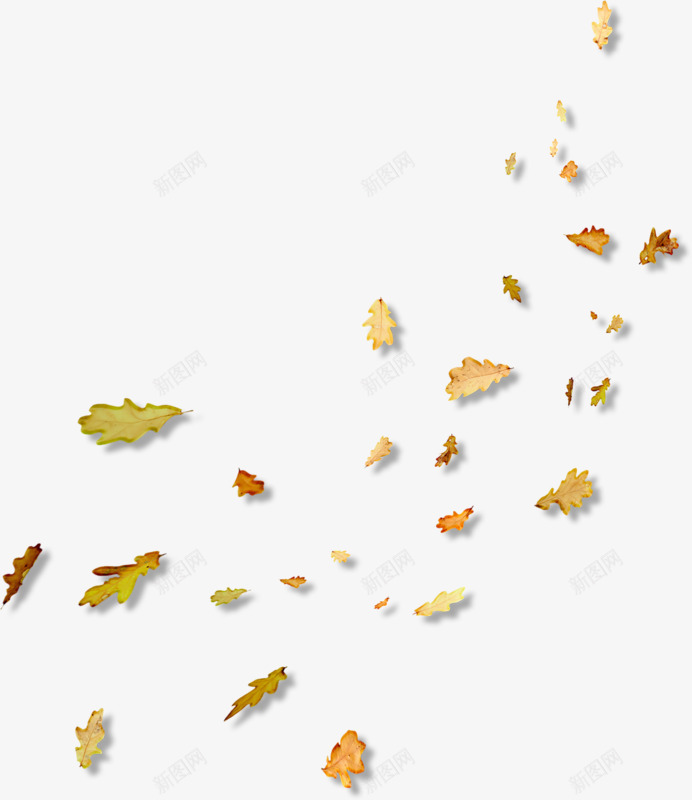 飘散的落叶png免抠素材_88icon https://88icon.com 树叶 秋天 落叶 金黄 飘散