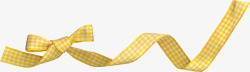 漂浮的黄色丝带素材