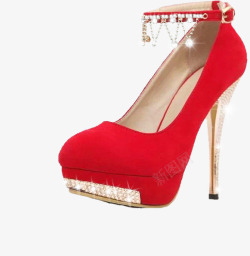 红色奢华高跟鞋七夕素材