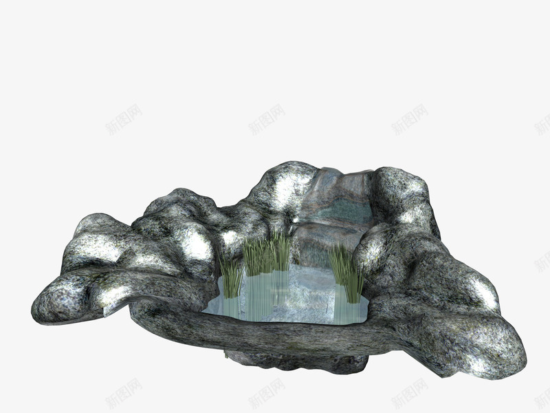 假山模型小池子png免抠素材_88icon https://88icon.com 假山 小池子 模型 石头