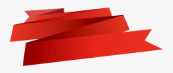 红色折纸装饰元素素材