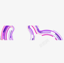 科幻感紫色弧线素材