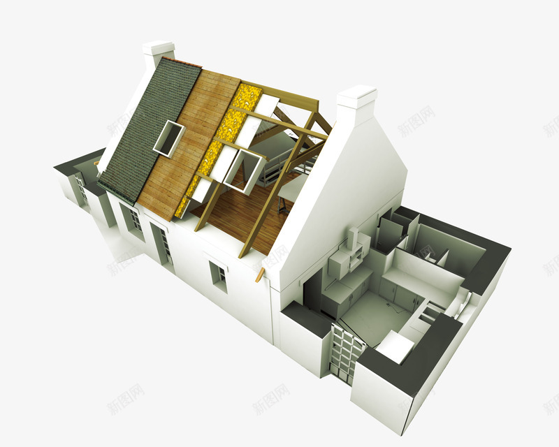 3d住宅模型png免抠素材_88icon https://88icon.com 3d 住宅 时尚 模型