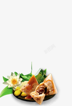 大肉粽粽子端午节肉粽端阳节高清图片