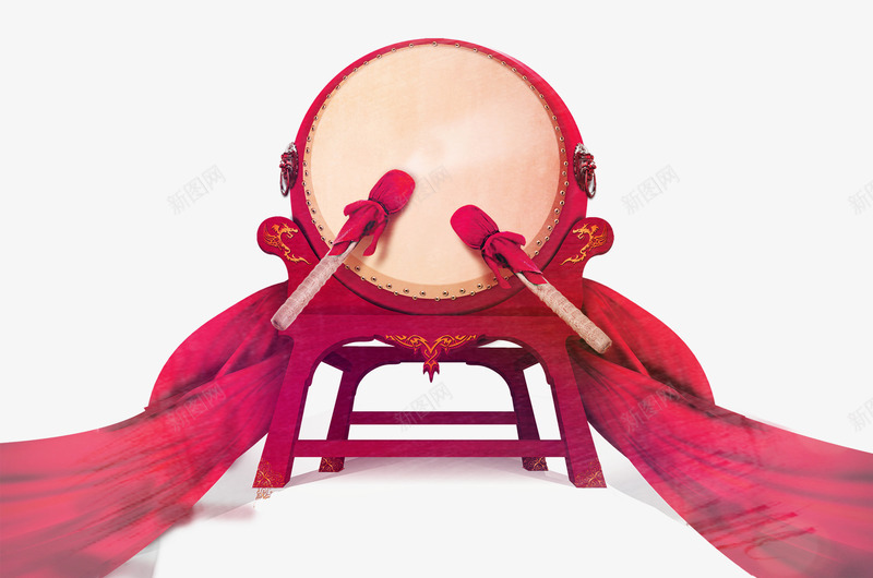 传统打鼓png免抠素材_88icon https://88icon.com 丝绸图片 大鼓 鼓